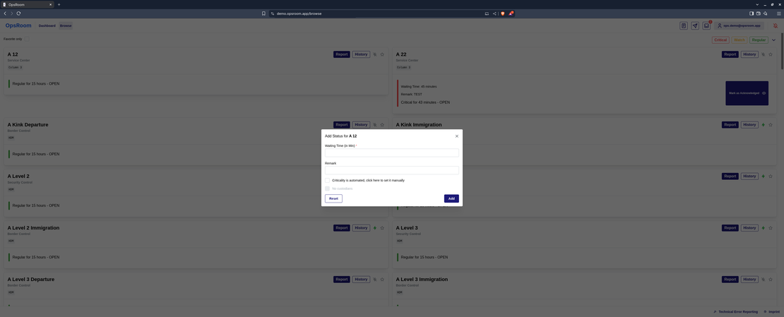report — structured form